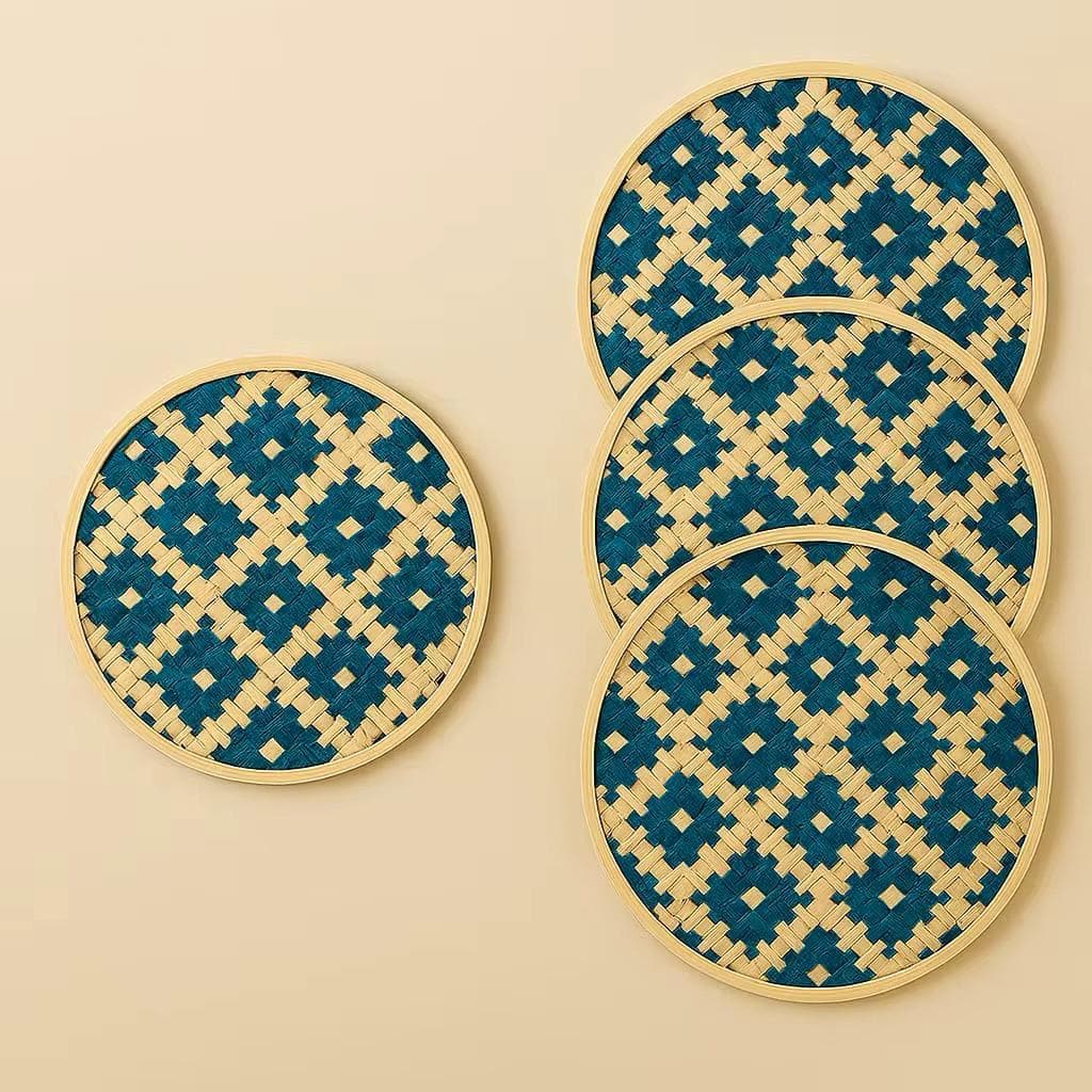 Sous-verres en bambou (ensemble de 4)
