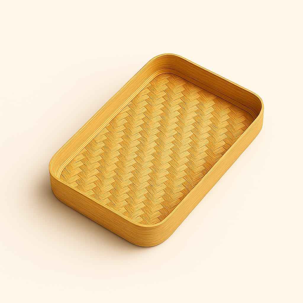 Plateau en bambou rectangulaire